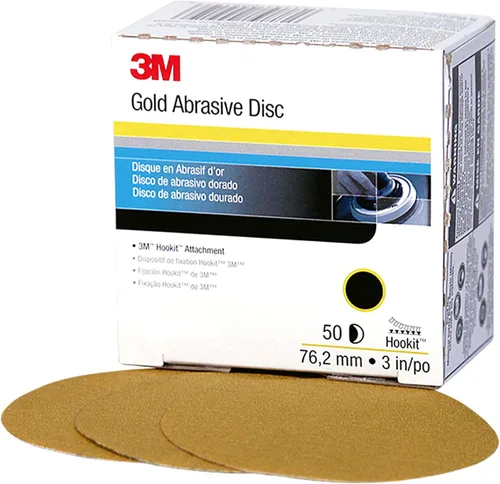 Miniatura 21 de 912 Hookit disco de arena P5A de 3" color oro de 3M, P400, 6, Dorado