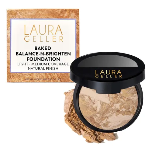 LAURA GELLER NEW YORK Base en Polvo Correctora de Color Baked Balance-n-Brighten Galardonada - Mediano - Cobertura Construible de Ligera a Media -