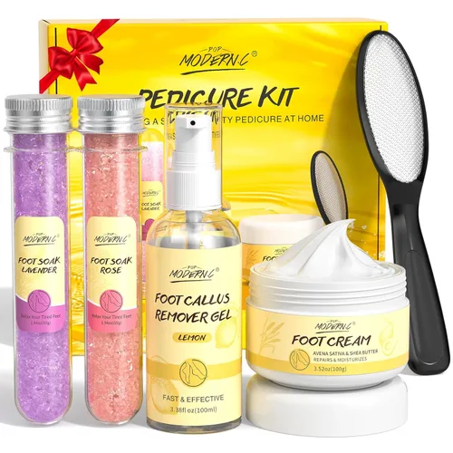 Kit de pedicura para pies, 5 piezas, juego de spa de pies para Navidad, cumpleaños, día de San Valentín, día de la madre, mujer, esposa, novia,