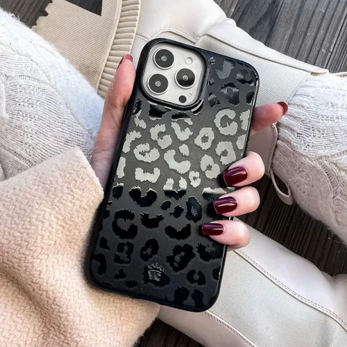 Miniatura 7 de VELVET CAVIAR Funda para iPhone 14 Pro Max con estampado de leopardo y guepardo negro, compatible con MagSafe, probada en caídas de 10 pies Leopardo