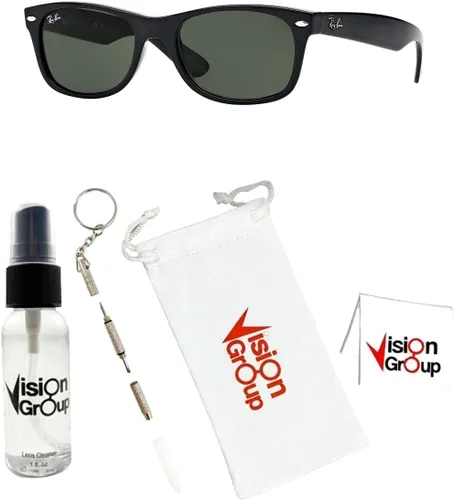 Miniatura 2 de Ray-Ban RB2132 New Wayfarer Gafas de sol + paquete de accesorios Vision Group, NegroVerde cristal