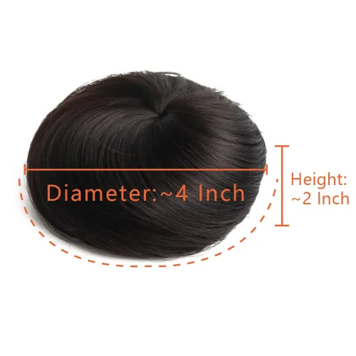 Miniatura 4 de 2 extensiones de moño de cabello, accesorio de peluca, extensiones de cabello hacia arriba, coleteros para el cabello, extensiones de moño para cola