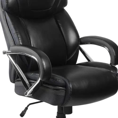 Miniatura 14 de Flash Furniture HERCULES Series Big & Tall - Silla de oficina ergonómica giratoria ejecutiva LeatherSoft de 500 libras con asiento extra ancho