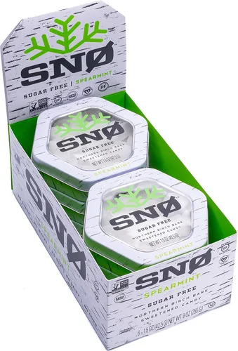 Miniatura 18 de SNØ - Chips de caramelo de xilitol de menta piperita Apoyo para la salud oral Xilitol de abedul puro Sin azúcar, bajo en carbohidratos, apto