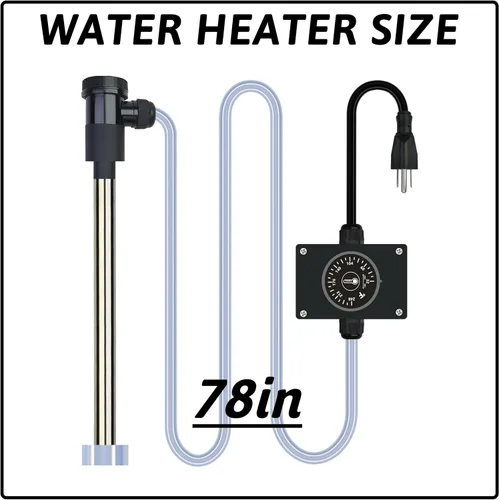Miniatura 4 de Calentador de agua de inmersión de 2000 W, bañera de hidromasaje eléctrica portátil y piscina, calentador de agua totalmente sumergible con control