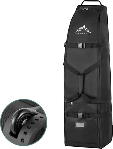 Miniatura 8 de Himal Outdoors Soft-Sided Golf Travel Bag with Wheels - Heavy Duty 600D Polyester Oxford Wear-Resistant, Excellent Zipper Universal