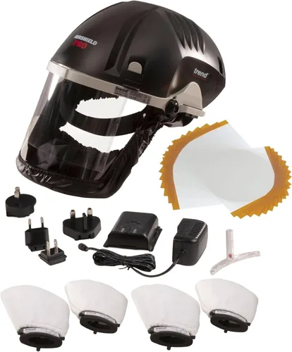Miniatura 2 de Trend Paquete de respirador y protector facial Airshield Pro con superposiciones de visera de repuesto y filtros de aire gemelos adicionales