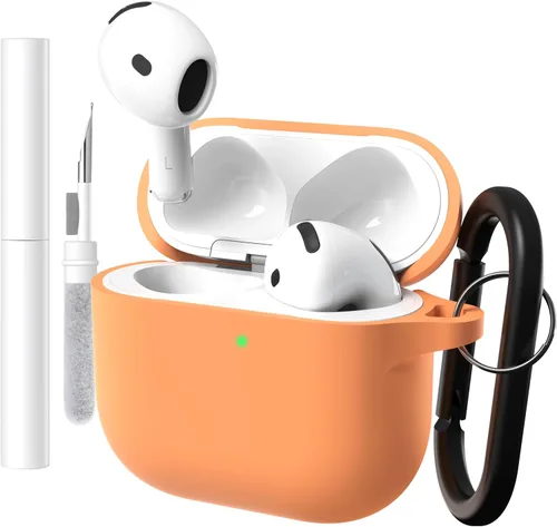 Miniatura 39 de Brujula Funda protectora de silicona para AirPods 4 con ANC, compatible con AirPods de 4ª generación 2024 (Avocado, AirPods 4 con ANC)