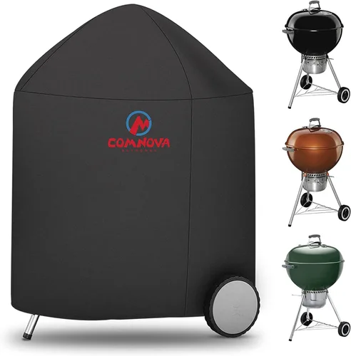Miniatura 10 de Comnova Funda para Parrilla de Carbón - Resistente e Impermeable para Parrilla Kettle Weber, Parrilla Kettle Cuisinart y Más