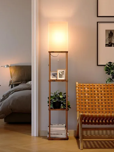 Miniatura 7 de addlon Lámpara de pie con estantes, lámpara de pie moderna de 5 niveles con bombilla LED 3CCT