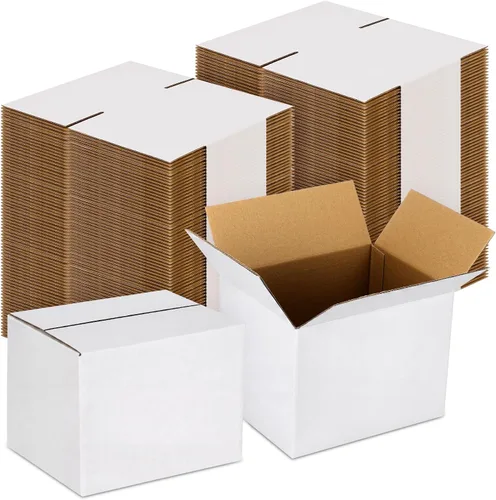 Miniatura 8 de Yeaqee 72 cajas de envío de cartón corrugado de 4 x 4 x 4 pulgadas, cajas de envío pequeñas para embalaje, envío, mudanza, pequeñas empresas, Negro
