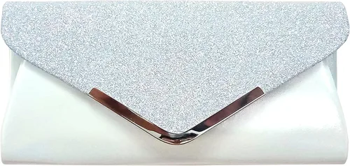 Miss Chow Bolso de mano con purpurina y lentejuelas brillante para fiesta bolso de hombro