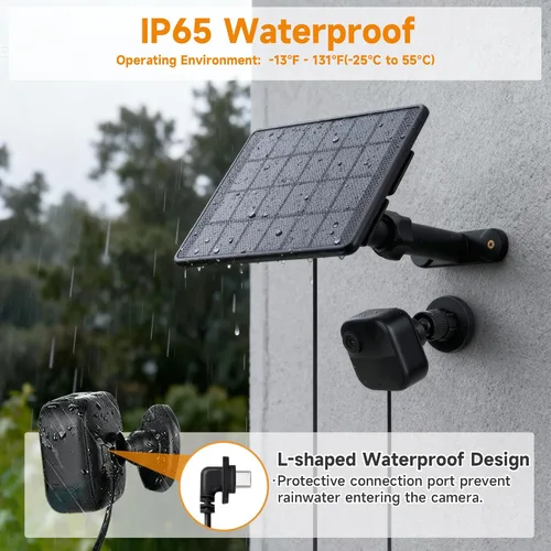 Miniatura 6 de Panel solar para Blink Outdoor 2K+/4 (4ª generación)/exterior (3ª generación) XT3 y XT2/XT, cargador solar de 6 W para Blink con montaje ajustable