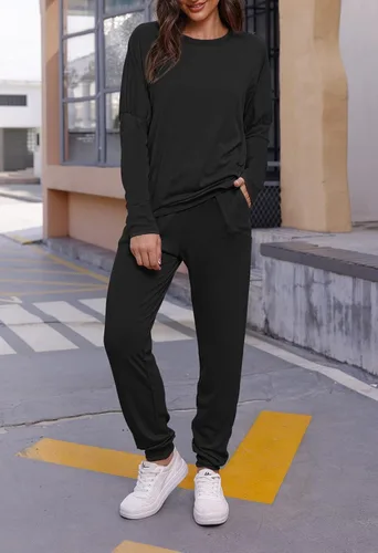Miniatura 3 de Fixmatti - Conjunto deportivo de 2piezas para mujer de estilo informal, pantalón largo