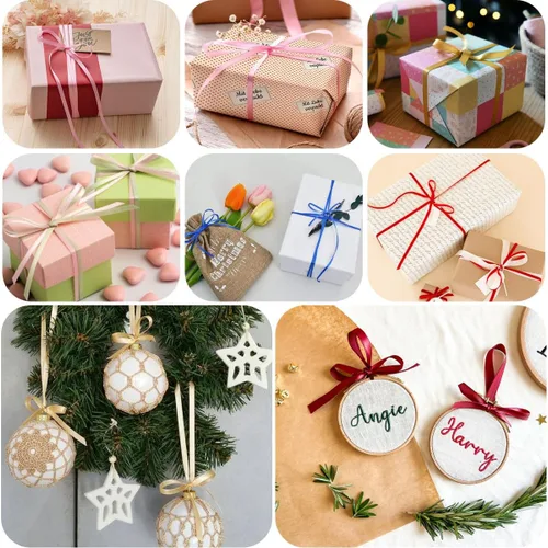 Miniatura 3 de Cinta blanca de 1/8 pulgadas x 100 yardas, cintas de tela de satén blanco para envolver regalos, manualidades, álbumes de recortes, ramos florales
