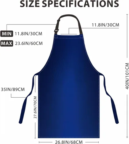 Miniatura 2 de GoldPig Delantal impermeable de alta resistencia, vinilo de goma resistente a productos químicos para industria, laboratorio, cocina, carnicero