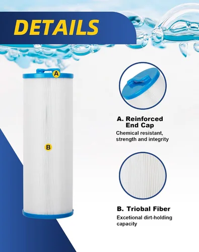 Miniatura 4 de ZOTEE Cartucho de filtro de repuesto para spa y piscina Filbur FC-0172, Waterway 817-4050, 4CH-949, Teleweir 50, PWW50L, filtro de bañera de 1