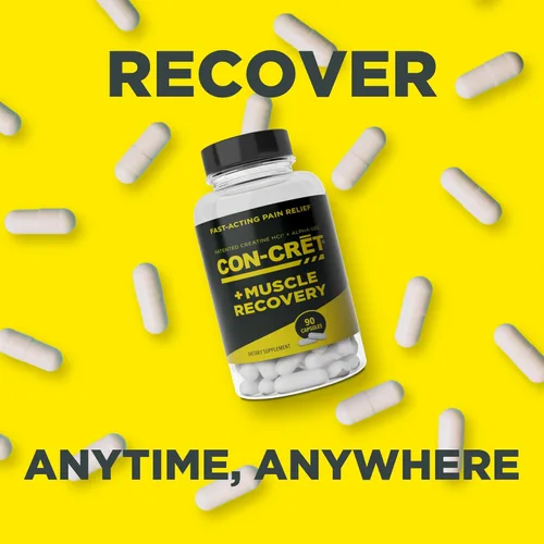 Miniatura 5 de CON-CRET Creatina HCl + recuperación muscular con Alpha-GEE®, apoya la recuperación muscular, reduce el dolor, restaura la salud muscular, 90