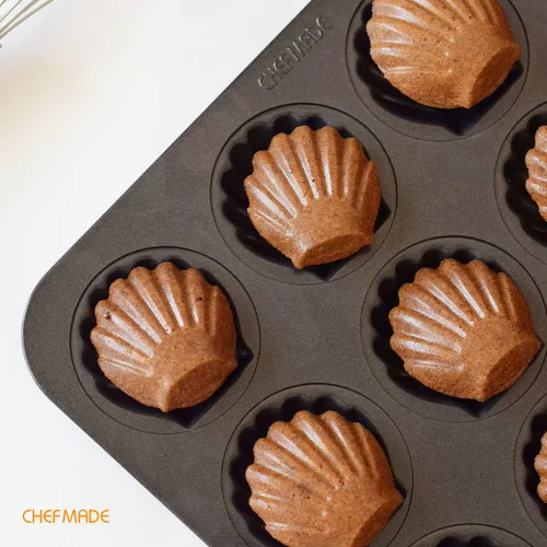 Miniatura 8 de CHEFMADE Madeleine - Sartén antiadherente de 12 cavidades de concha de vieira para hornear