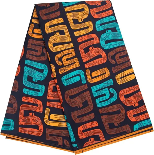 Miniatura 19 de BintaRealWax Tela africana de 6 yardas de tela tribal con estampado de cera vintage Ankara para coser vestido de fiesta
