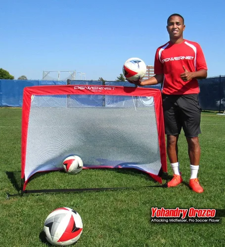 Miniatura 7 de PowerNet Popup - Red portátil para porterías de fútbol, 2 porterías con bolsa de transporte, marco ligero duradero, configuración rápida, fácil