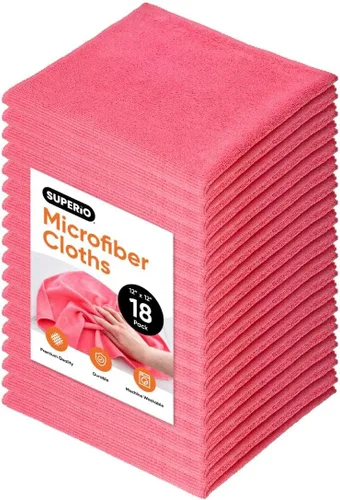 Miniatura 21 de Superio Microfiber Cleaning Cloths Color-Coded for Easy Organization, Ultra-Soft, Durable, Multi-Purpose Cloths for Bathroom, Kitchen, Windows