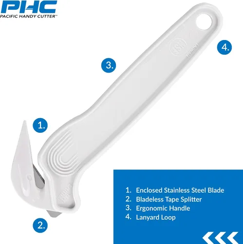 Miniatura 6 de Pacific Handy Cutter - Cortadores estándar y seguros para alimentos con divisor de cinta, paquete de 2