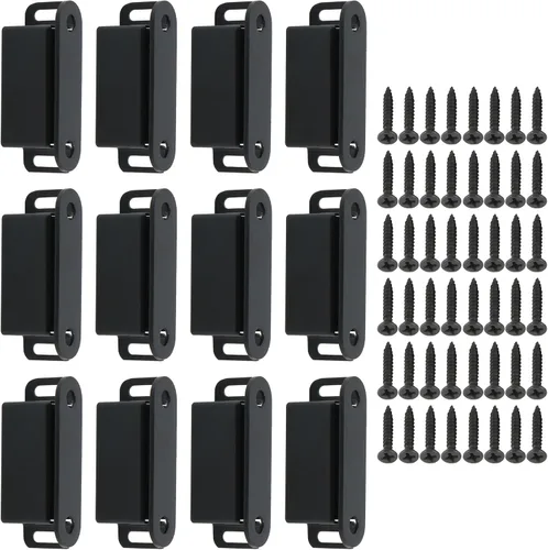 Miniatura 8 de Alise Cat005G-4P - Cerradura magnética para gabinete, cierre de puerta con fuerte magnético para gabinetes, puertas de armario doradas, cerraduras