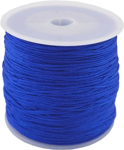 Miniatura 10 de Glory Qin Cuerda decorativa de nailon de 109 yardas con cuentas Kumihimo, cuentas, borla, fabricación de joyas con nudo chino (0.031 in, rojo)