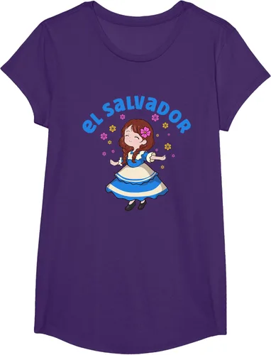 Miniatura 11 de Camiseta de mujer hispana con bandera salvadoreña de El Salvador Orgullosa, Negro