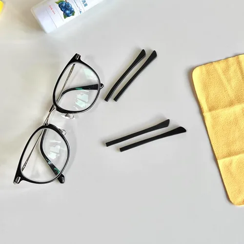 Miniatura 7 de 8 pares de puntas de extremo de gafas, piezas de calcetines para gafas de silicona suave, puntas de sien, lentes de sol, patillas de repuesto