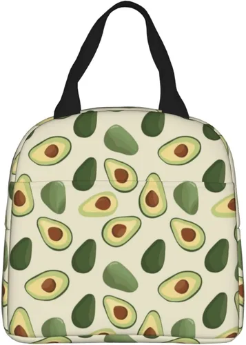 Miniatura 17 de Lonchera con diseño a cuadros azules aislada, bolsa térmica para almuerzo para adultos, niños, niñas, mujeres, oficina, trabajo, escuela, picnic