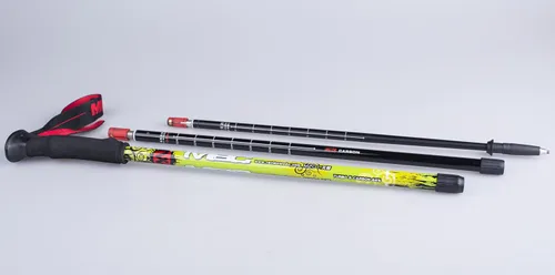 Miniatura 5 de MBC Bastón de trekking, 66% fibra de carbono y aluminio ligero, plegable, ultraligero para senderismo, senderismo, camping, para viajes, montañismo