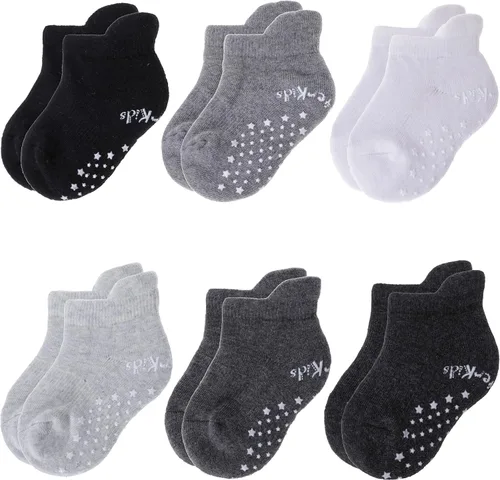 ANTSANG Calcetines de tobillo de unicornio para niños y niñas, lindos dibujos animados, divertidos y novedosos calcetines de algodón de moda, 6 pares
