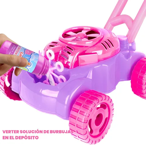 Miniatura 6 de ArtCreativity Cortacésped de burbujas para niños pequeños de 1 a 3 años, máquina de burbujas para regalos de niña de 1 año, juguetes para exteriores