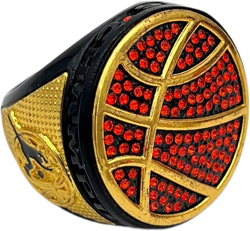 Anillos deportivos de descuento, ANILLO DE CAMPEONATO DE BALONATO DE BASKETBALL DE LUJO — Colores surtidos, Cuerpo pintado con piedras, Anillo del