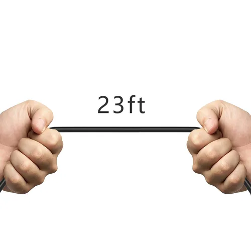 Miniatura 3 de Cable de cámara de tablero de 4 pines, cable de cámara de respaldo de 23 pies, 0.098 in macho a 4 pines, cable ultra largo para cámara de visión