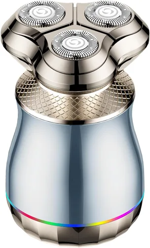 Maquinilla de afeitar eléctrica para hombres, afeitadora flotante 3D con alta velocidad de 9000 RPM, IPX7 impermeable, duración de la batería de 60