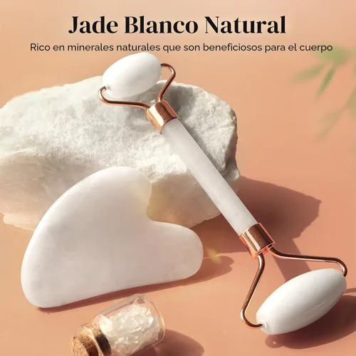 Miniatura 3 de BAIMEI IcyMe - Juego de rodillo de jade y Gua Sha, rodillo facial y herramientas faciales de Gua Sha para rutina de cuidado de la piel y hinchazón