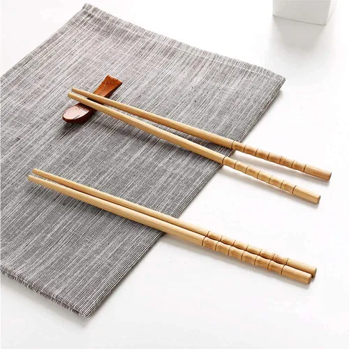 Miniatura 2 de Juego de palillos de bambú reutilizables de 10 pares de palillos de viaje con estuche reutilizables chinos, coreanos, japoneses, de bambú, palillos