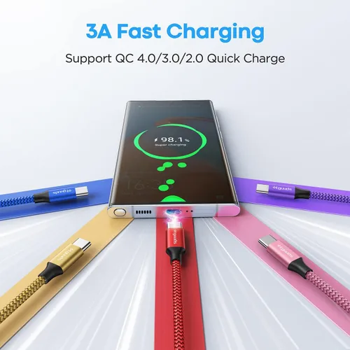Miniatura 3 de etguuds Cable USB C corto de 1 pie, paquete de 5 cables de carga USB a USB C, cable de carga rápida tipo C para iPhone 17 16 15 Pro Max Plus 17 Air