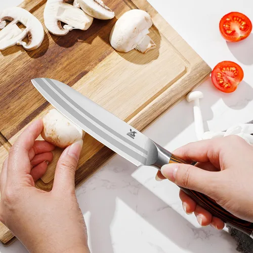 Miniatura 7 de MSY BIGSUNNY Juego de cuchillos de cocina de 5 piezas, cuchillo de cocina profesional alemán de acero inoxidable, serie Tang
