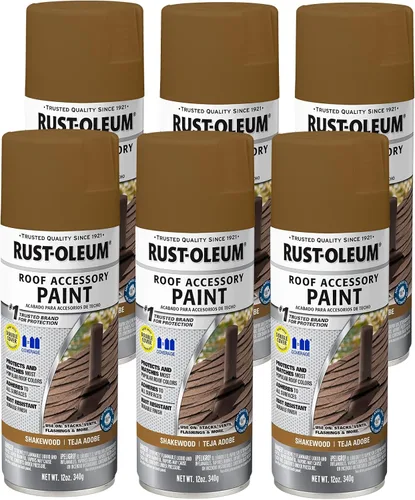 Miniatura 4 de Rust-Oleum 285217 Pintura en aerosol para accesorios de techado, 12 onzas, color madera envejecida Roble (Weathered Wood)