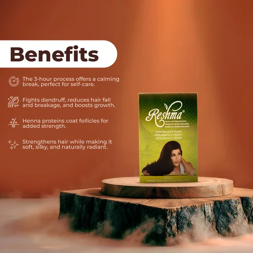 Miniatura 5 de Reshma Beauty Henna en polvo 100% puro (Lawsonia Inermis) – Tinte natural de un solo ingrediente para mezcla de canas, brillo y fuerza – Tinte