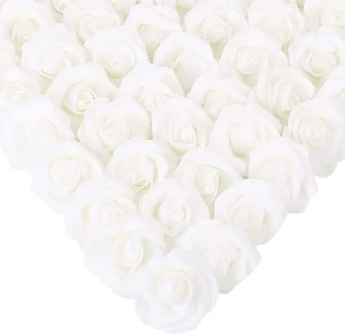 Miniatura 37 de Rosas artificiales, 200 piezas de cabezas de flores de rosas artificiales para manualidades, rosas de espuma de 1.97 pulgadas, cabezas de rosas Rosa