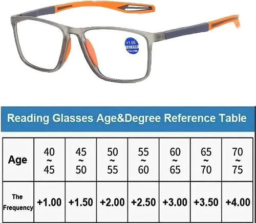 Miniatura 4 de Gafas de lectura,Gafas presbípicas de luz antiazul ultraligeras deportivas para hombre,Gafas deportivas para hombres