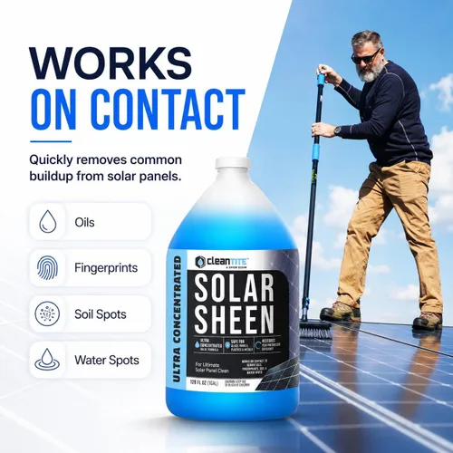 Miniatura 4 de Limpiador de paneles solares de 1 galón (hace 18.06 oz) - Solución de limpieza súper concentrada para vidrio, metal, madera y plástico - Elimina