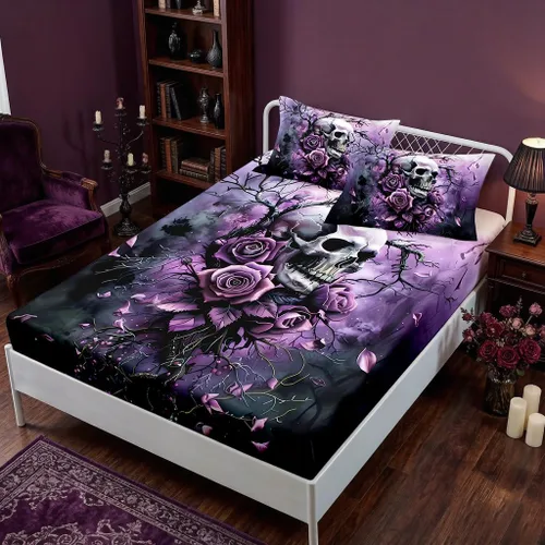 Miniatura 29 de HOSIMA Juego de ropa de cama, sábanas de microfibra de bolsillo profundo tamaño Queen de 61"×81" con 2 fundas de almohada, ropa de cama