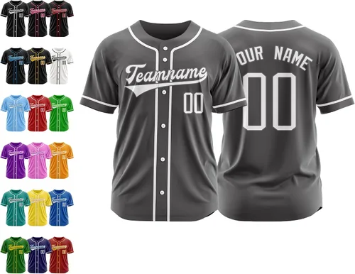 Miniatura 19 de Camiseta de béisbol personalizada, nombre de béisbol personalizado, logotipo de número, camiseta de béisbol personalizada para hombres, mujeres