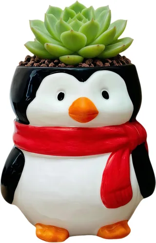Miniatura 10 de Cuteforyou Macetas para suculentas, bonitas macetas de cerámica con forma de animal, diseño de cactus suculentas, planta no incluida (Corgi)